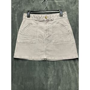 American Eagle Skirt Woman’s Sz 4 Purple Gray Hi-Rise A Line Couduroy Mini